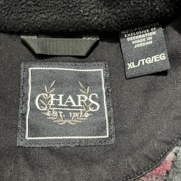 Vintage CHAPS Plaid Fleece 1/4 Snap Drawstring Bottom Pullover Shacket Pockets - Picture 10 of 13